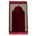 Islamic Prayer Mat - Sajjadah jaynamaz salah prayer rug Turklish prayer mat Red
