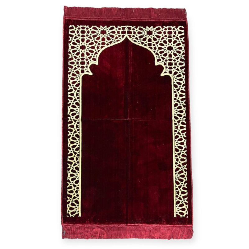 Islamic Prayer Mat - Sajjadah jaynamaz salah prayer rug Turklish prayer mat Red