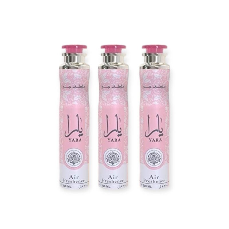 Islamic Air Freshener - Yara 300ml By Lattafa AIR FRESHENER SPRAY 300ML Pack of 3