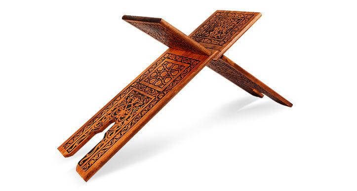2X‑Large Red Pine Rehal Quran Holder – 75 cm Premium Turkish Wooden Stand