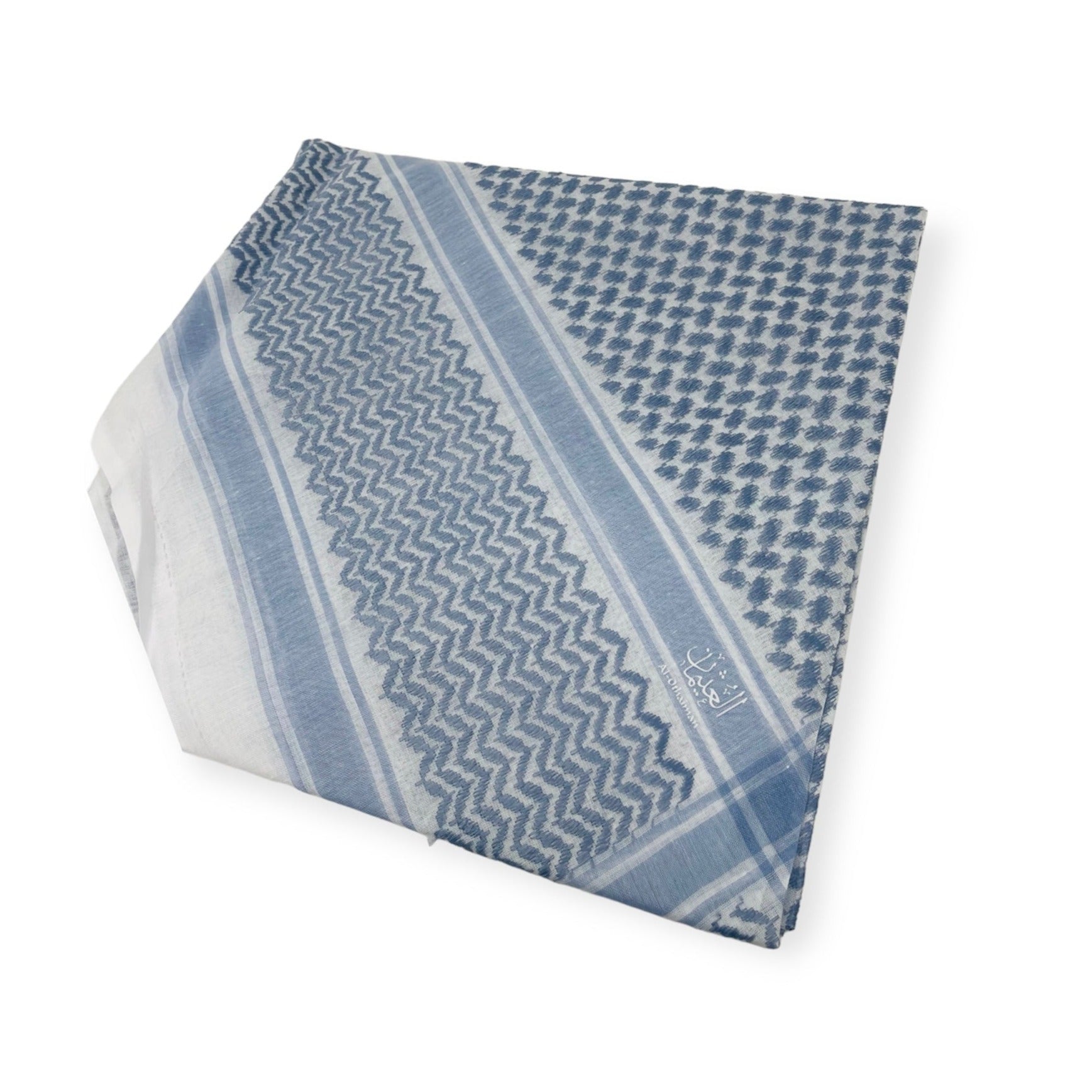 Hijab and Scarf - Arabian Scarf Keffiyeh Tactical Fashion Desert Shemagh White Blue Hijab and Scarf - Arabian Scarf Keffiyeh Tactical Fashion Desert Shemagh White Blue