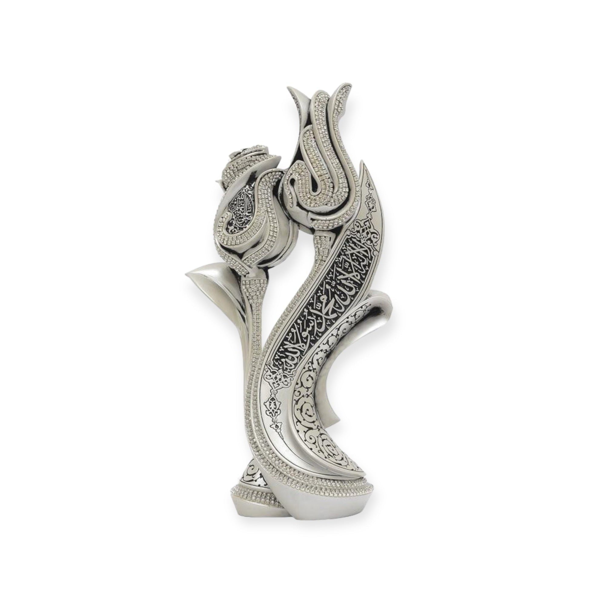 Islamic Ornament - Islamic Table Decor Lale Gul Tulip & Silver BB-0989-3044 Islamic Ornament - Islamic Table Decor Lale Gul Tulip & Silver BB-0989-3044
