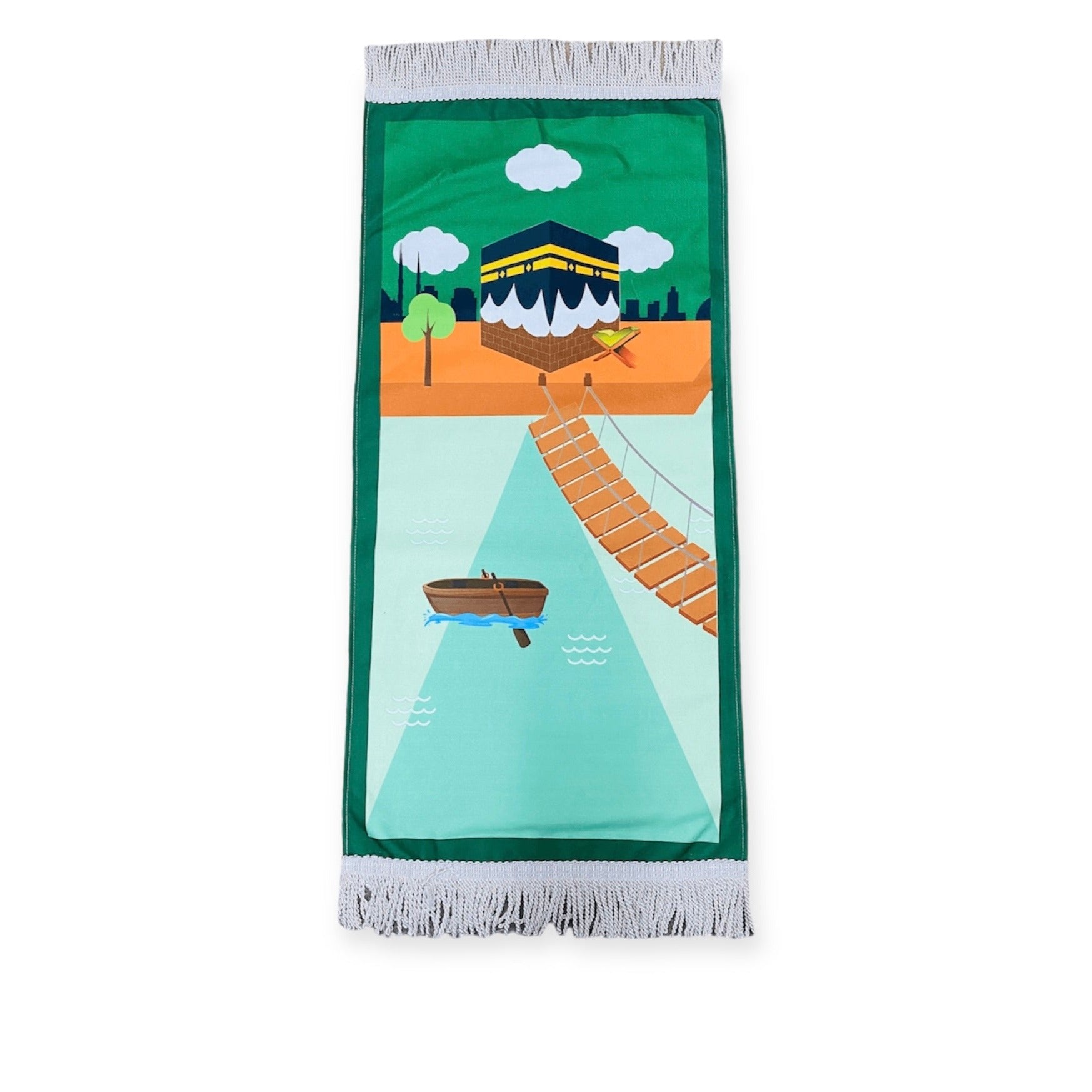 Islamic Prayer Mat - Child Size prayer mat Green Islamic Prayer Mat - Child Size prayer mat Green