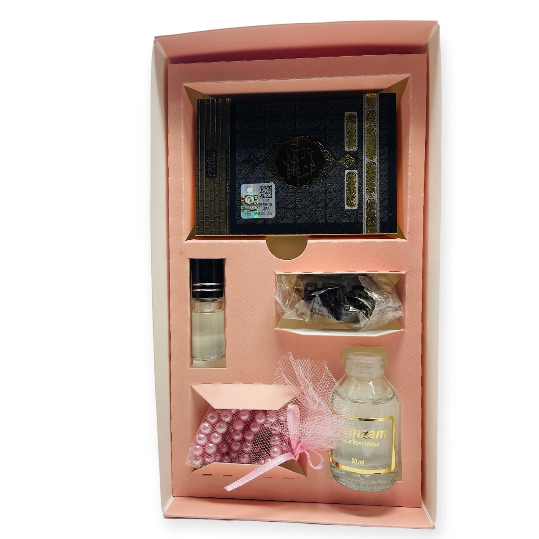 Tasbeeh Prayer Beads - Islamic Gift Box Tasbeeh, Zamzam Water, Attar, Dates &Yaseen books Pink Tasbeeh Prayer Beads - Islamic Gift Box Tasbeeh, Zamzam Water, Attar, Dates &Yaseen books Pink