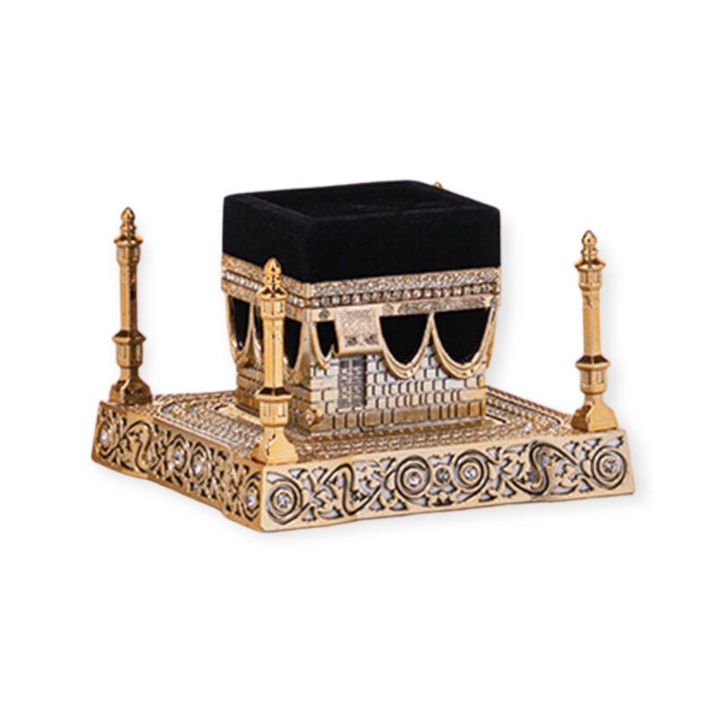 Islamic Ornament - Islamic Table Decor Kaba Replica Gold & Black