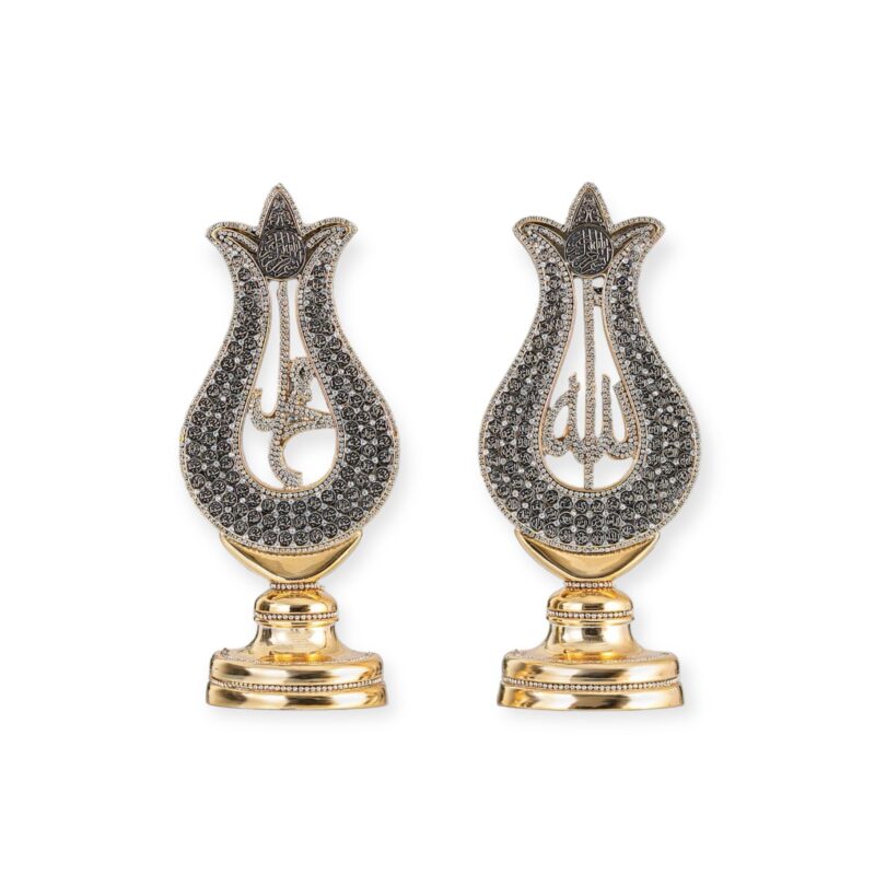 Beautiful 99 Names of Allah islamic ornament Gold and silver
