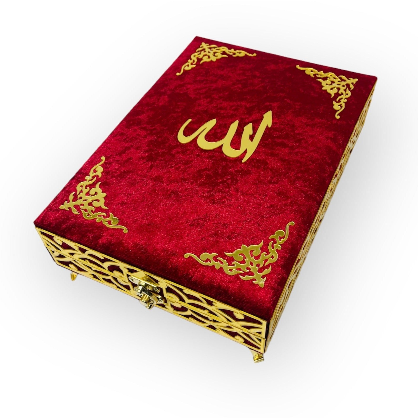 Velvet Wooden Box Quran, Quran Sets, Quran Arabic, Quran Islamic Gift Red Velvet Wooden Box Quran, Quran Sets, Quran Arabic, Quran Islamic Gift Red