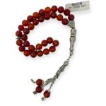 Tasbeeh Prayer Beads - Agate Aqeeq Islamic Prayer Beads, Natural Stone, 33 Beads, Tasbih, Misbaha, Tasbeeh, Rosary,