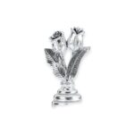 Silver Tulip & Rose Allah & Muhammad Islamic Ornament – Elegant Table Décor