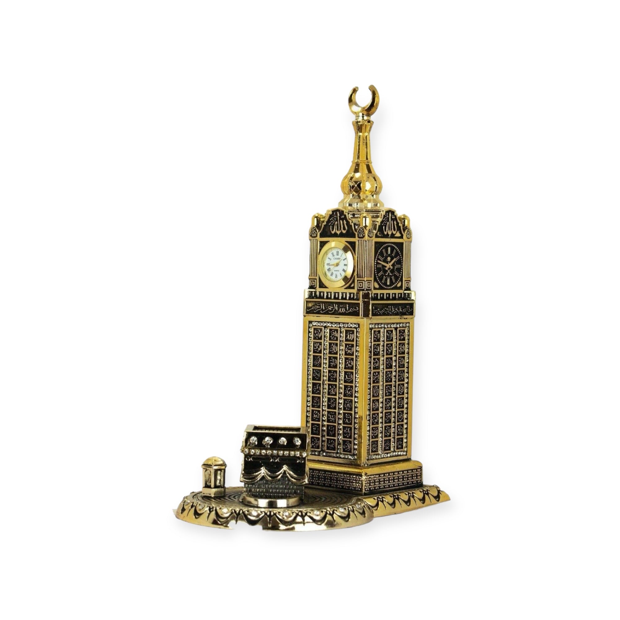 Islamic Ornament - 99 Names of Allah Clock Tower & Kaaba Turkish Ornament – Gold/Silver Islamic Ornament - 99 Names of Allah Clock Tower & Kaaba Turkish Ornament – Gold/Silver