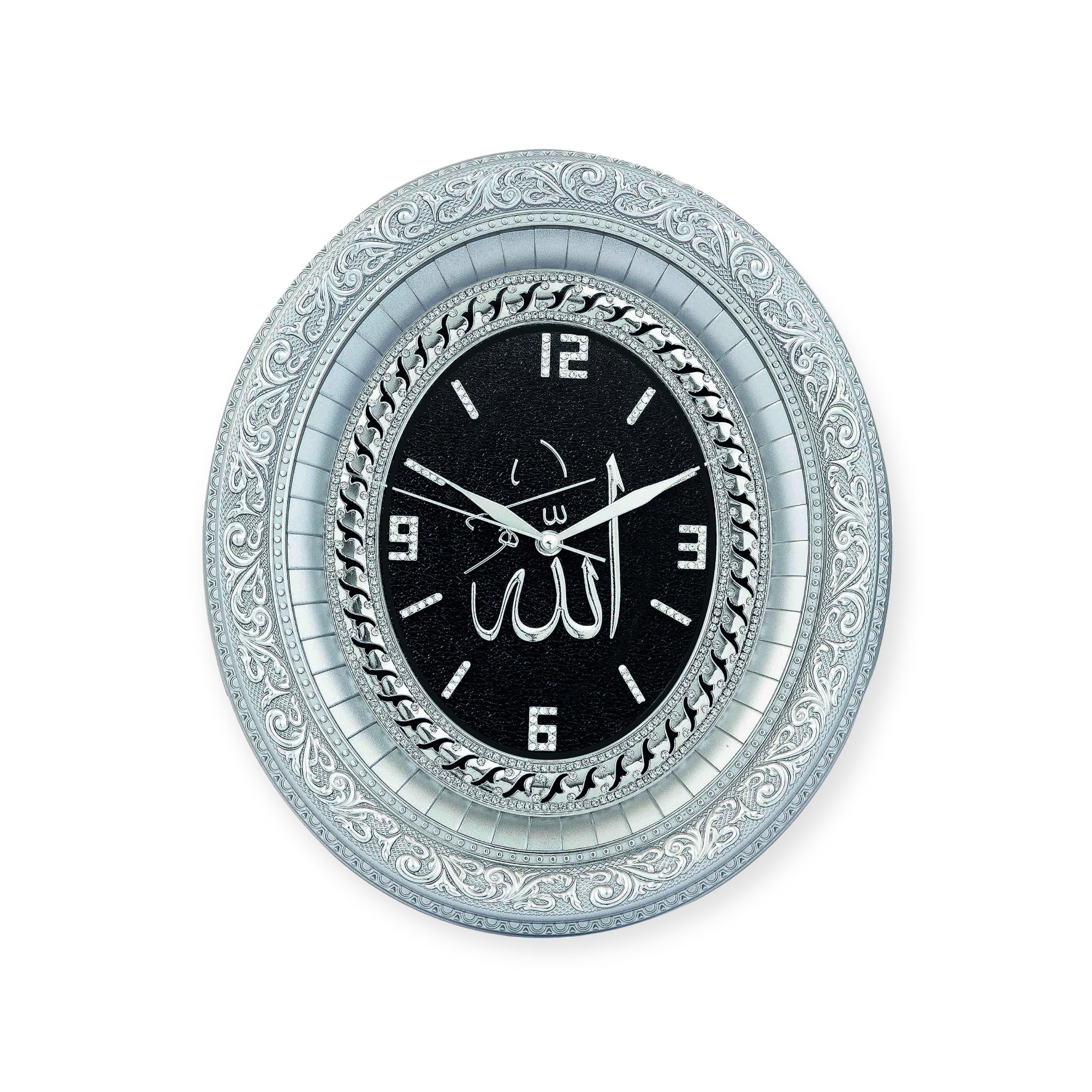 Islamic Ornament - Islamic Oval Wall Clock Home Decor – Allah SA-0411 Islamic Ornament - Islamic Oval Wall Clock Home Decor – Allah SA-0411