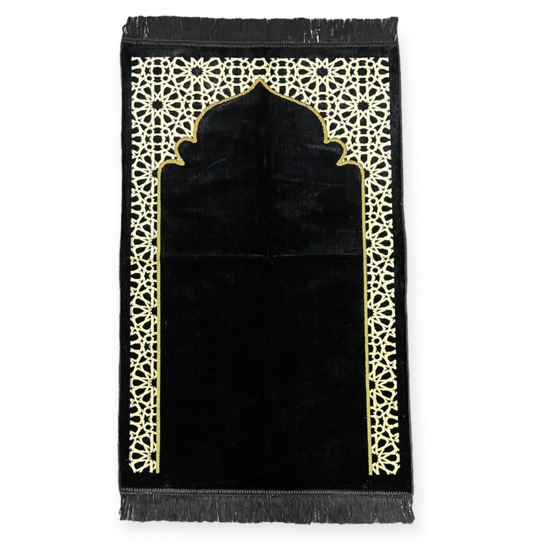 Islamic Prayer Mat - Sajjadah jaynamaz salah prayer rug Turklish prayer mat Black Islamic Prayer Mat - Sajjadah jaynamaz salah prayer rug Turklish prayer mat Black