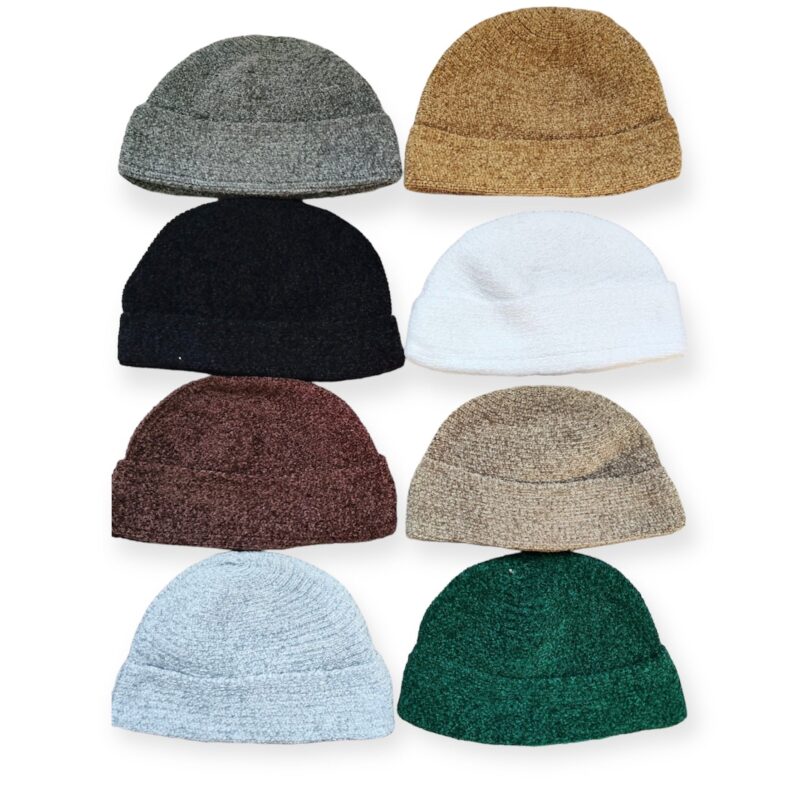 Muslim Prayer Hat - Chenille Folded Prayer Hat – Turkish Kufi Skull Cap for Men