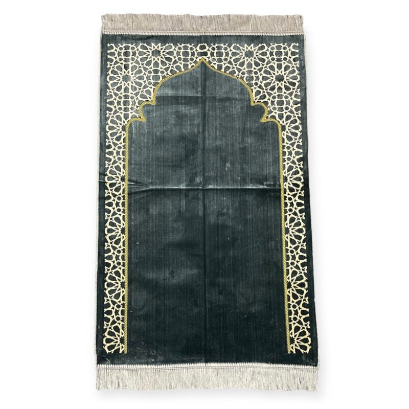 Islamic Prayer Mat - Sajjadah jaynamaz salah prayer rug Turklish prayer mat Grey