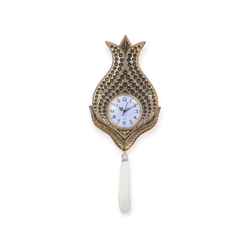 Islamic Wall Clock - Clock With 99 Beautiful Names of Allah Gold Silver