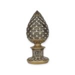 Islamic Ornament - Golden Pine Cone with Green Stones – 99 Names of Allah