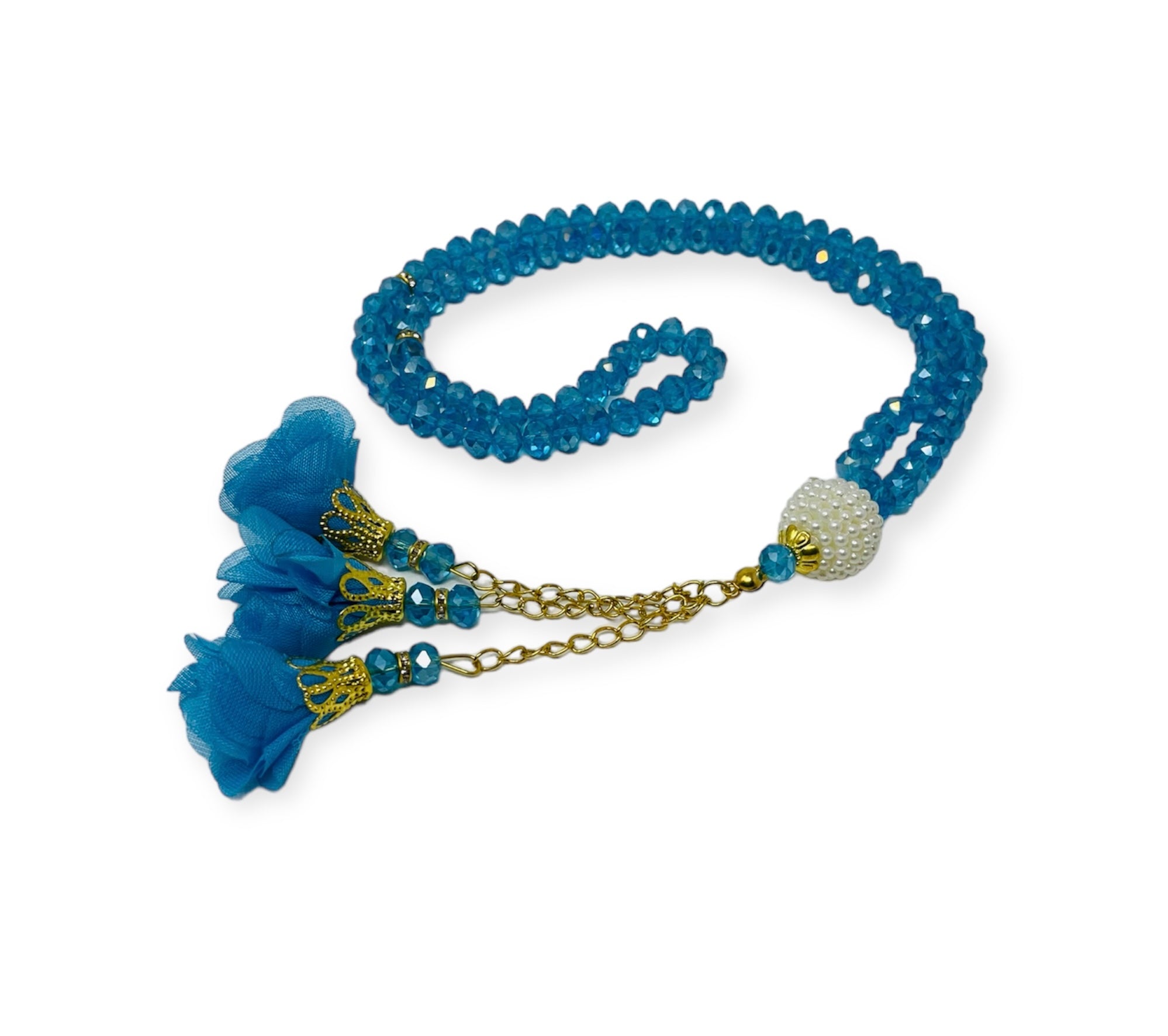 Tasbeeh Prayer Beads - Crystal 99 Prayer Beads, Tasbih, Misbaha, Blue Tasbeeh Prayer Beads - Crystal 99 Prayer Beads, Tasbih, Misbaha, Blue