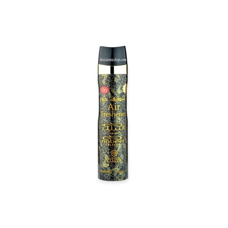 Islamic Air Freshener - Nabeel Black Air Freshener 300ml – Floral-Woody-Musky Incense Spray