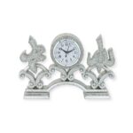 Islamic Wall Clock - Allah & Muhammad Triple Clock Trinket – Silver Islamic Décor