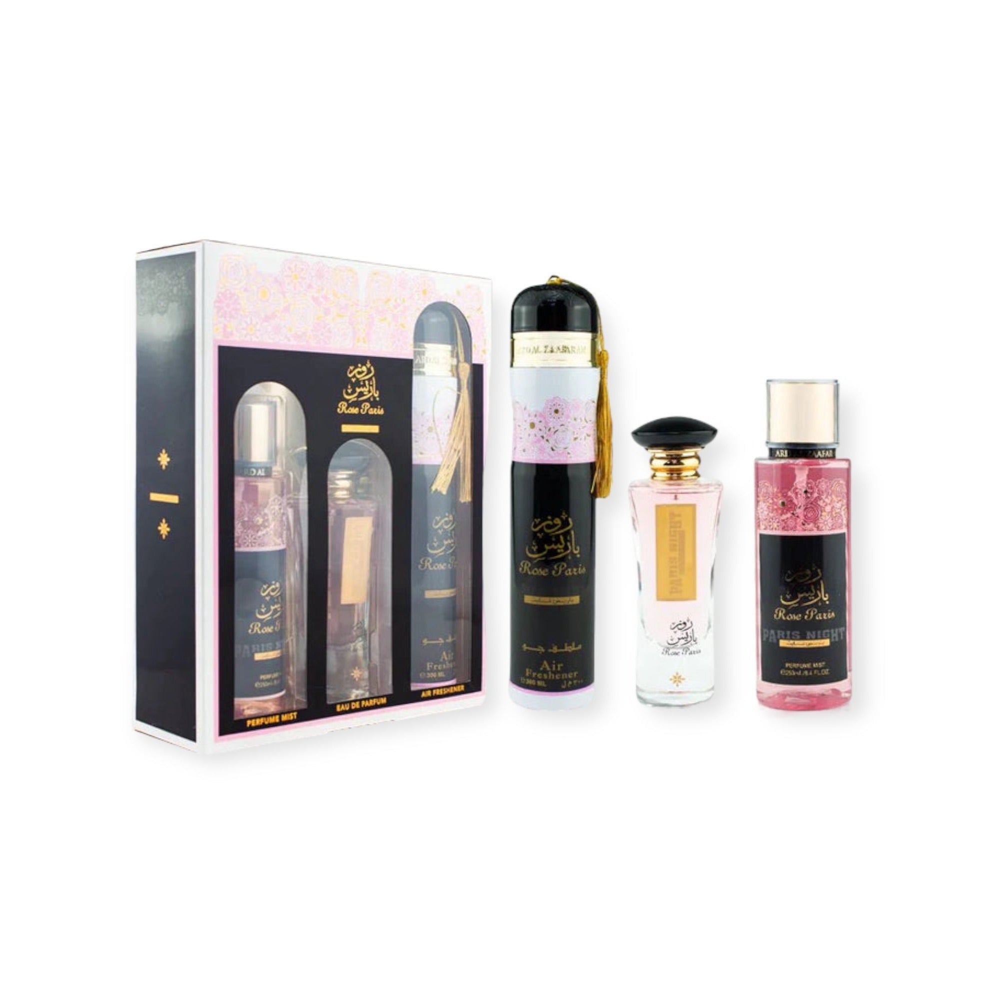 Islamic Gift - Rose Paris Night Collection 3 Piece Gift Set Ard al Zaafaran Islamic Gift - Rose Paris Night Collection 3 Piece Gift Set Ard al Zaafaran
