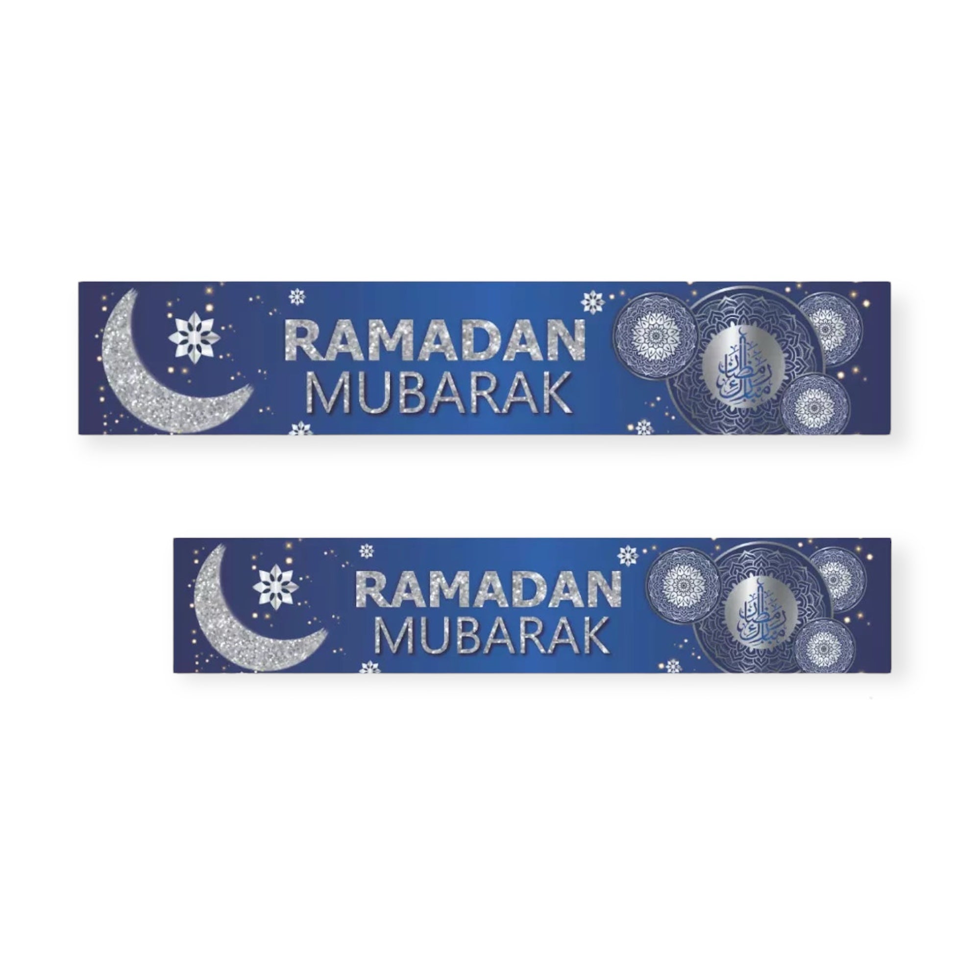 Islamic Ornament - Blue Ramadan Mubarak Pack 2 Banners With Balloons Decorate And Celebrate Islamic Ornament - Blue Ramadan Mubarak Pack 2 Banners With Balloons Decorate And Celebrate