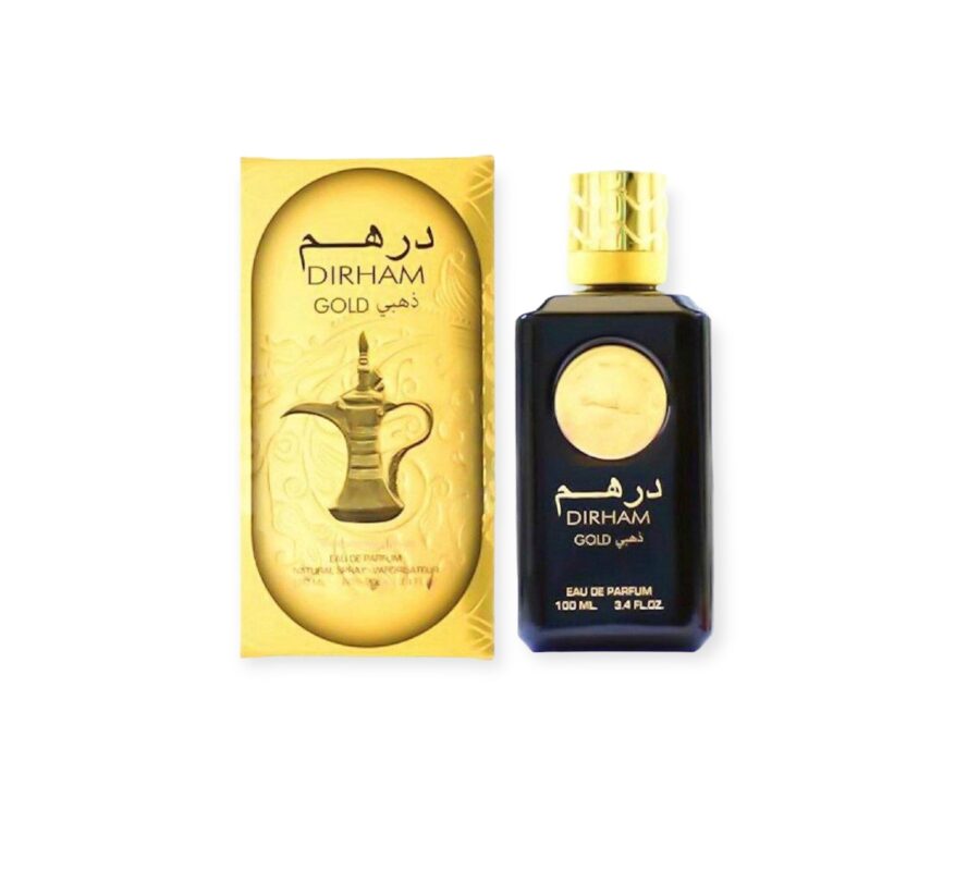 Arabian Perfume - Dirham Gold Eau De Parfum 100ml – Unisex Floral & Woody Fragrance