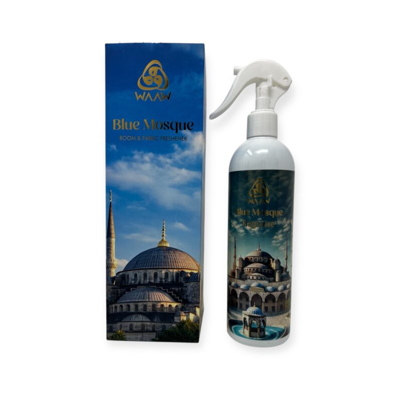 Islamic Air Freshener - Blue Mosque Room & Fabric Freshener – 400 ml Water-Based Arabic Fragrance