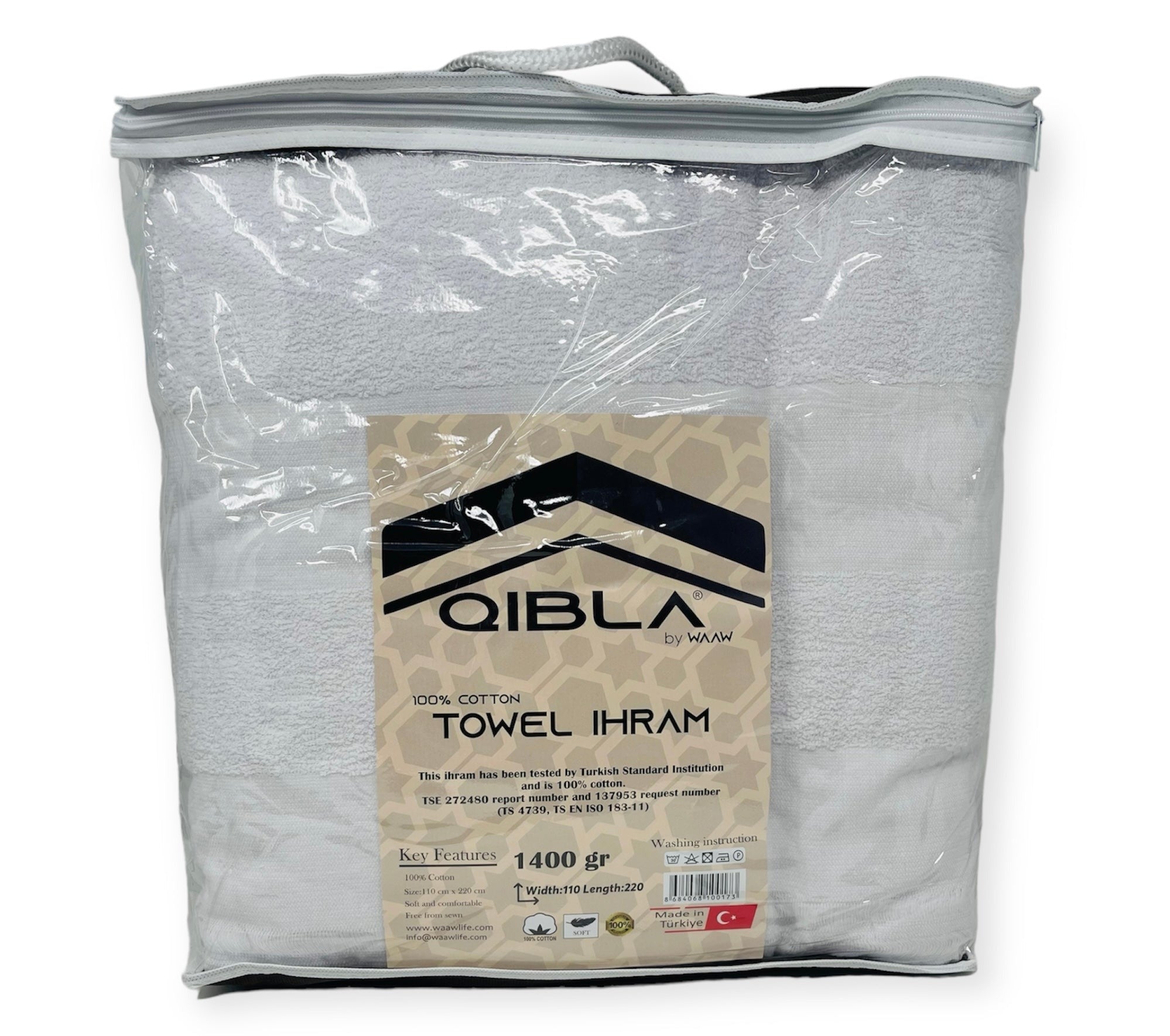 Hajj and Umrah Essential - 1400gr Premium quality Qibla Ihram for Hajj and Umrah 2pcs 110 x 220cm Hajj and Umrah Essential - 1400gr Premium quality Qibla Ihram for Hajj and Umrah 2pcs 110 x 220cm
