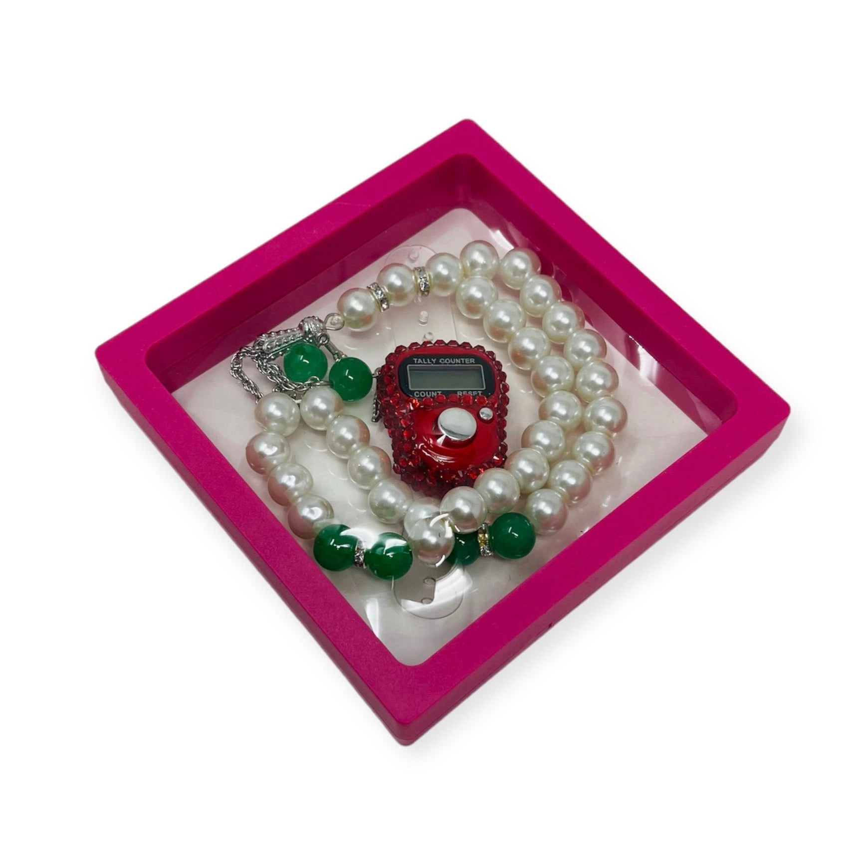 Tasbeeh Prayer Beads - Islamic Tasbih Beads 99 and Digtal Counter Gift Set Pink Tasbeeh Prayer Beads - Islamic Tasbih Beads 99 and Digtal Counter Gift Set Pink