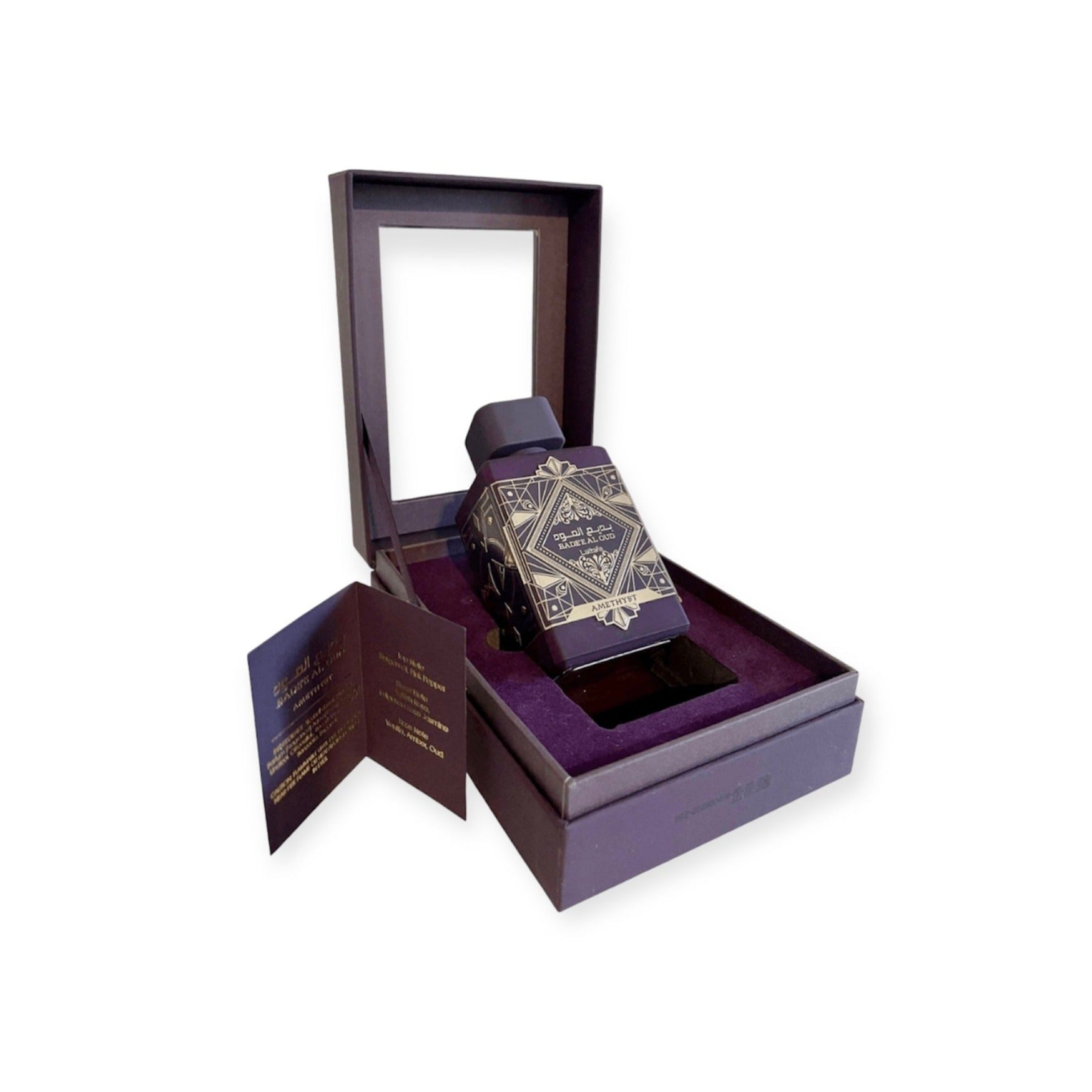 Arabian Perfume - Badee Al Oud Amethyst Eau De Parfum 100ml – Unisex Amber-Rose Oud by Lattafa Arabian Perfume - Badee Al Oud Amethyst Eau De Parfum 100ml – Unisex Amber-Rose Oud by Lattafa