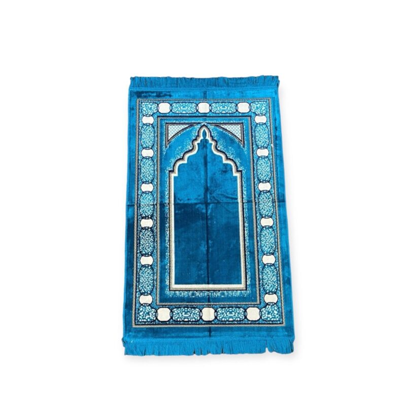 Islamic Prayer Mat - Jaynamaz salah prayer rug Turklish prayer mat Blue