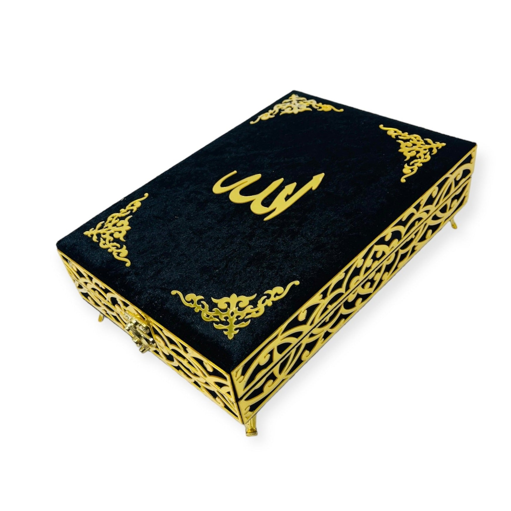 Velvet Wooden Box Quran, Quran Sets, Quran Arabic, Quran Islamic Gift Black Velvet Wooden Box Quran, Quran Sets, Quran Arabic, Quran Islamic Gift Black