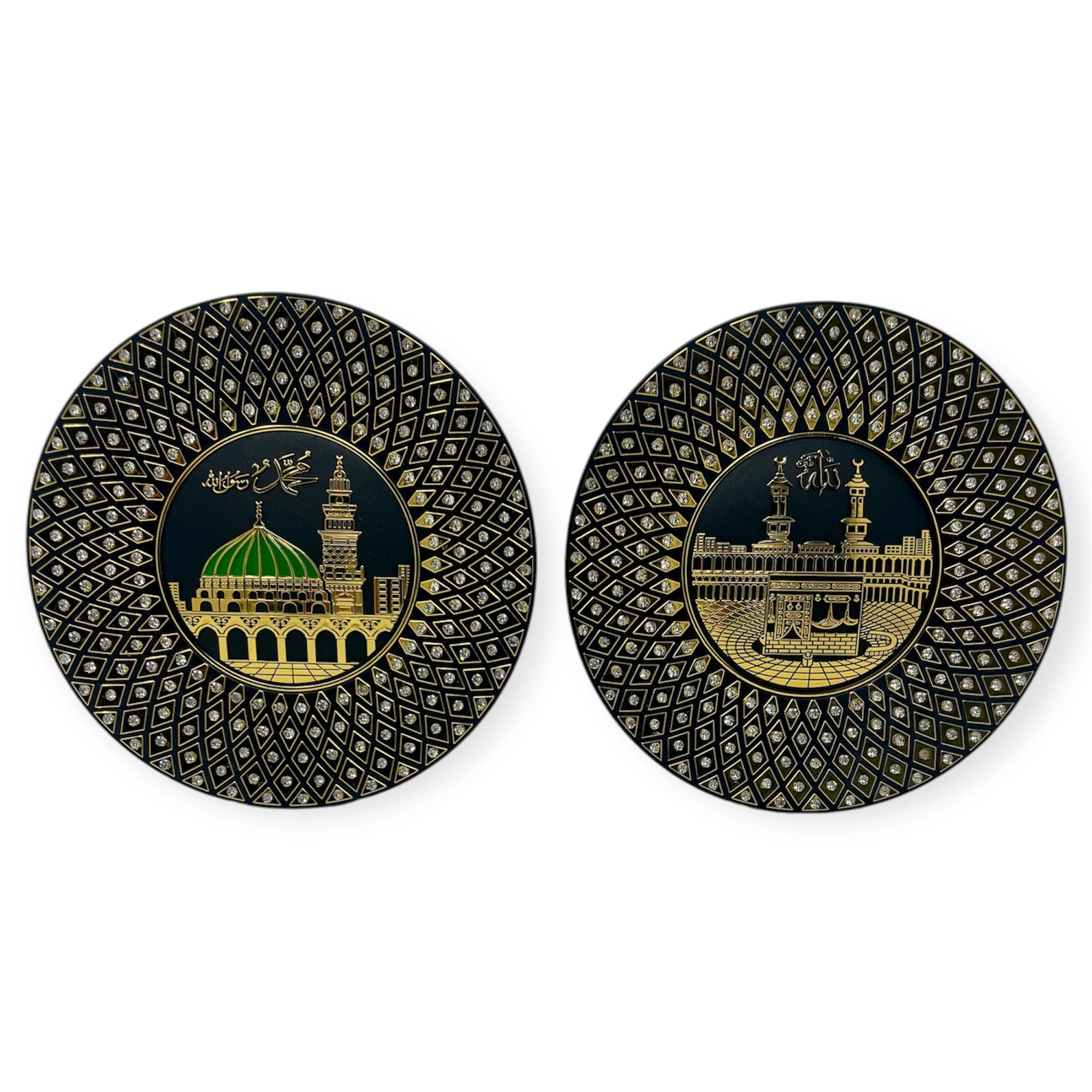 Islamic Wall Frame - Kaaba Medina Wall Hanging Frame/Stand Plate Gold-TB-0307 Islamic Wall Frame - Kaaba Medina Wall Hanging Frame/Stand Plate Gold-TB-0307