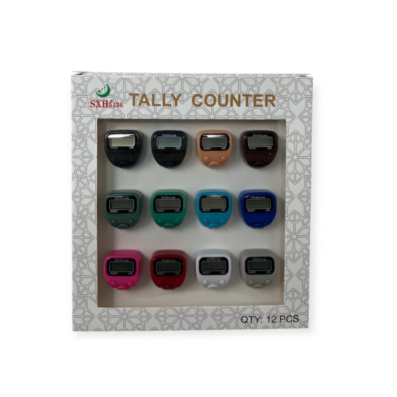 Tasbeeh Prayer Beads - Electronic Ring Tally Counter – Digital Tasbih Prayer Beads 12 piece Set