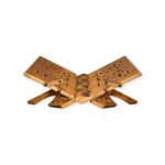 Wooden Desktop Perforated Rahle – Handmade Turkish Quran Reading Stand – Foldable & Portable