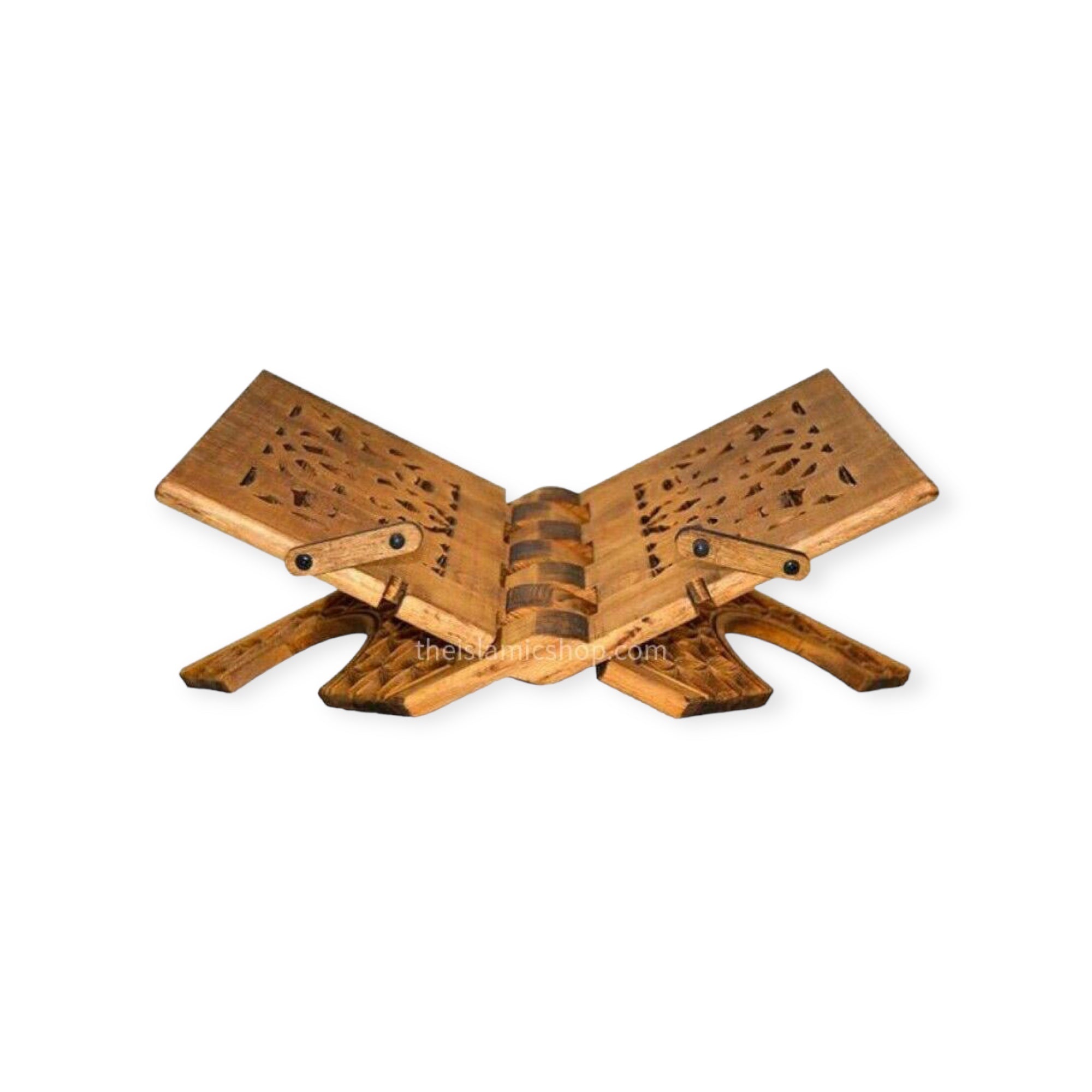 Wooden Desktop Perforated Rahle – Handmade Turkish Quran Reading Stand – Foldable & Portable Wooden Desktop Perforated Rahle – Handmade Turkish Quran Reading Stand – Foldable & Portable