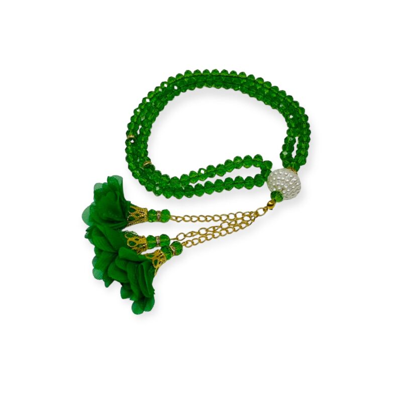 Tasbeeh Prayer Beads - Crystal 99 Prayer Beads, Tasbih, Misbaha,Green