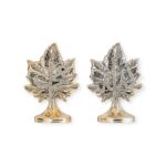 Islamic Ornament - Leaf Design Beautiful Allah Muhammad Ornament – Silver/Gold Finish