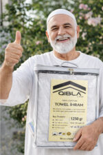 Hajj and Umrah Essential - 1250gr Premium quality Qibla Ihram for Hajj and Umrah 2pcs 110 x 220cm - Image 3