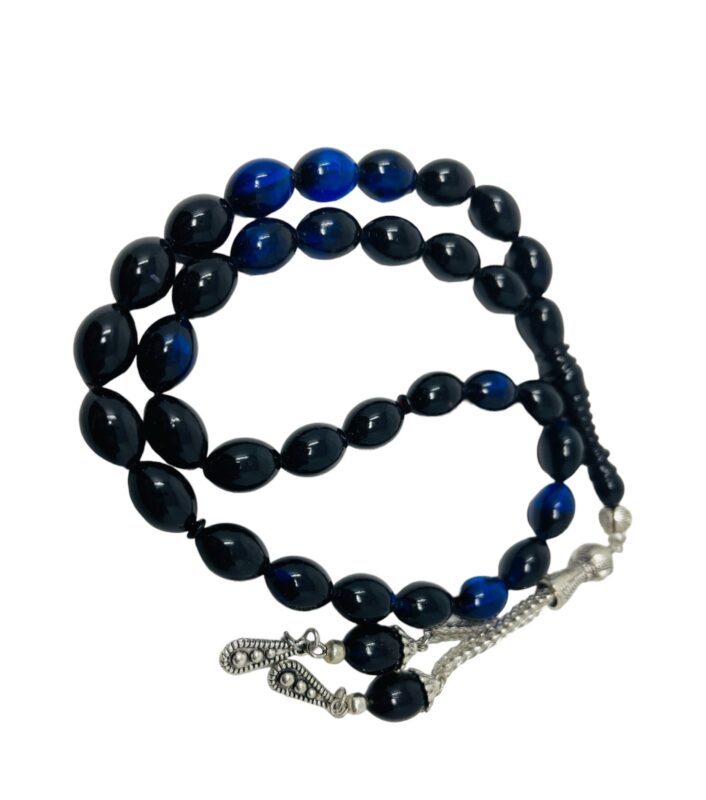 Tasbeeh Prayer Beads - 33 Prayer Beads Plastic Different Colour Black Blue