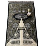 Islamic Prayer Mat - Beautiful Prayer mats Tasbeeh With Box Black