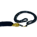 Tasbeeh Prayer Beads - Black Crystal Prayer Beads, Tasbih, Misbaha, Eid Islamic Gift, worry beads