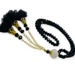 Tasbeeh Prayer Beads - Crystal 99 Prayer Beads, Tasbih, Misbaha,Black