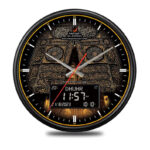 Islamic Ornament - Azan Clock Large Round Wall Automatic Kaaba/Kaaba Door Muslim Azan Clock