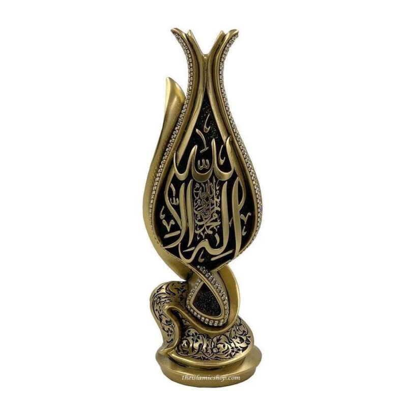 Islamic Ornament - Islamic Table Decor Lale Tulip Kalima Tawhid Shahada – Resin Sculpture