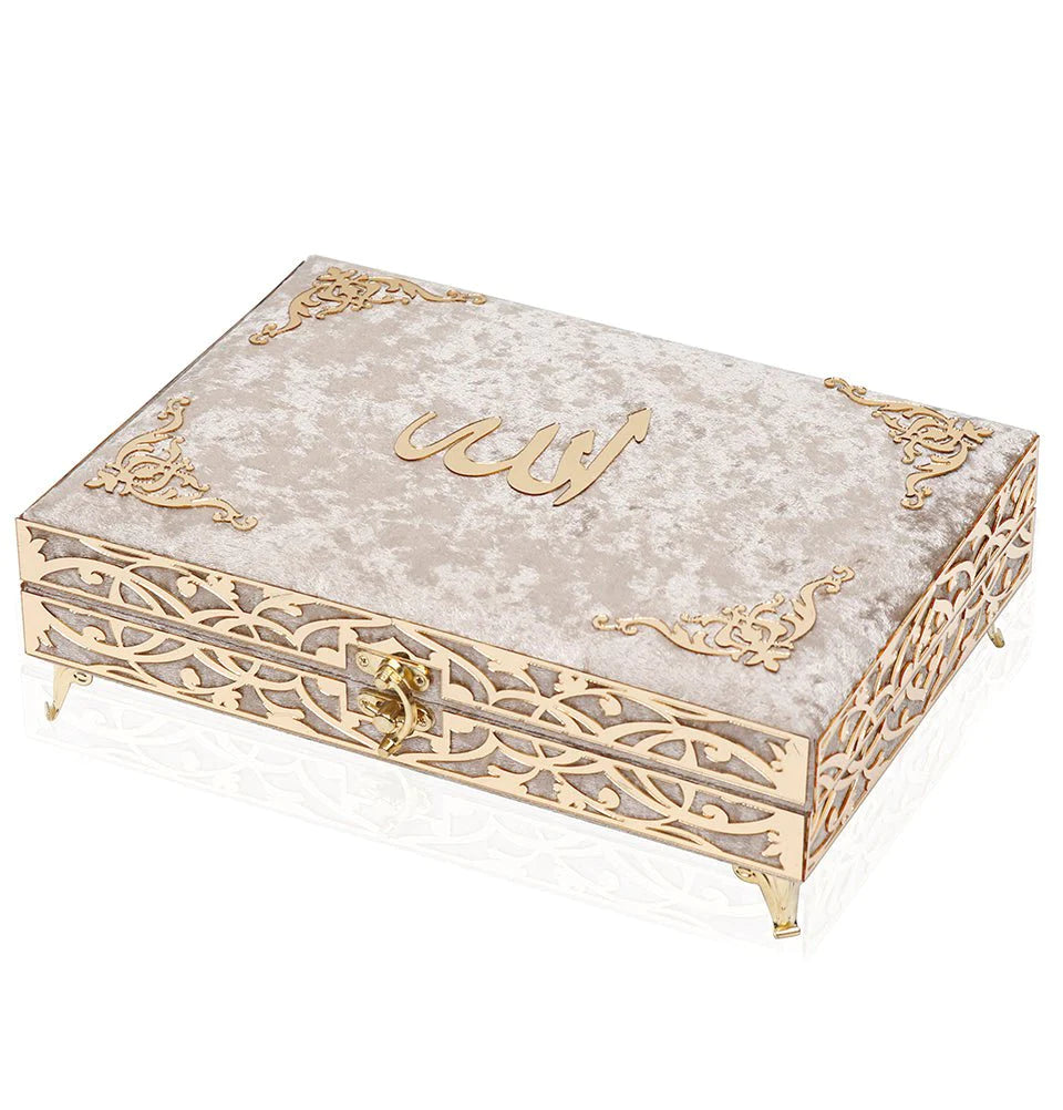 Holy Quran Keepsake Ikra Gift Set for Women - With Hijab & Tasbih - Ivory Holy Quran Keepsake Ikra Gift Set for Women - With Hijab & Tasbih - Ivory