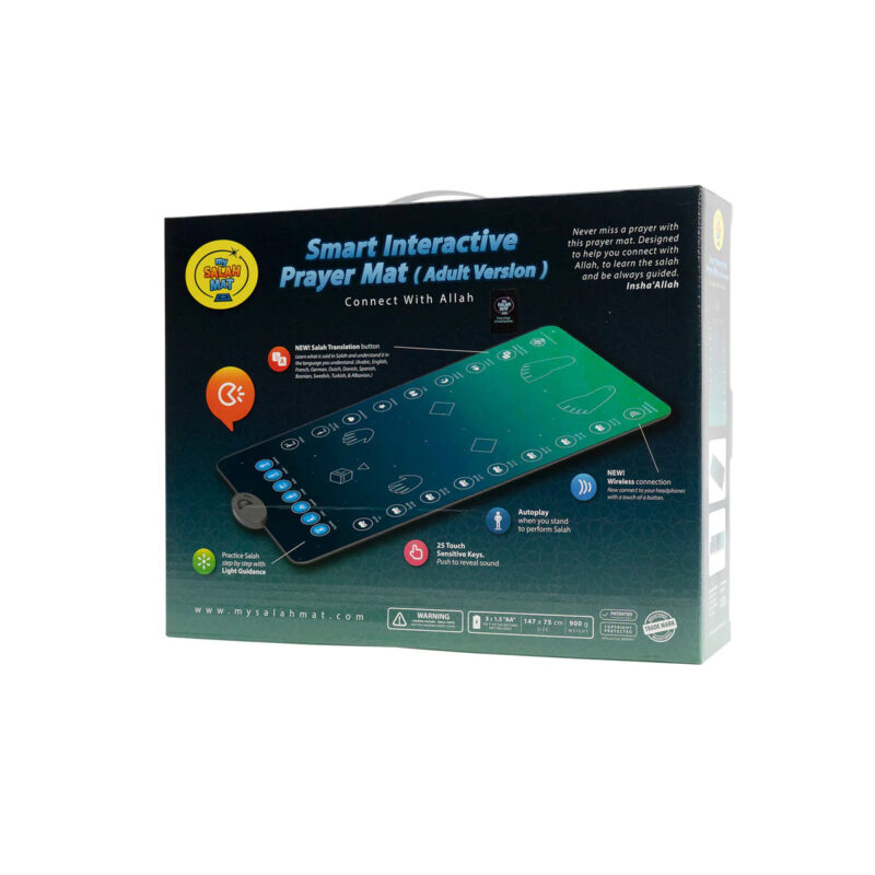 Islamic Prayer Mat - My Salah Mat - Smart Interactive Prayer Mat for Adults version Learning