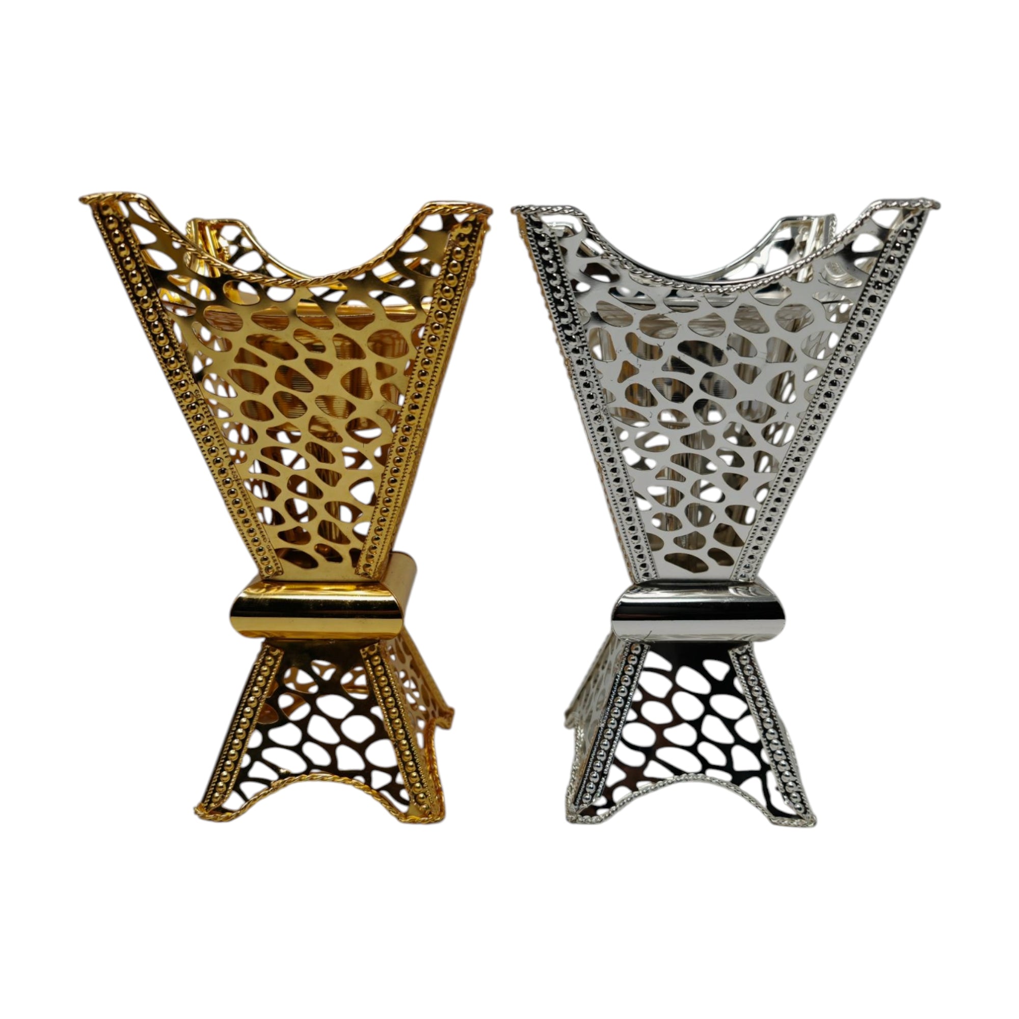 Bakhoor Incense - Luxury Bakhoor Oudh Burner – Gold & Silver Arabic Incense Holder (Mabkhara) for Home & Mosque Bakhoor Incense - Luxury Bakhoor Oudh Burner – Gold & Silver Arabic Incense Holder (Mabkhara) for Home & Mosque