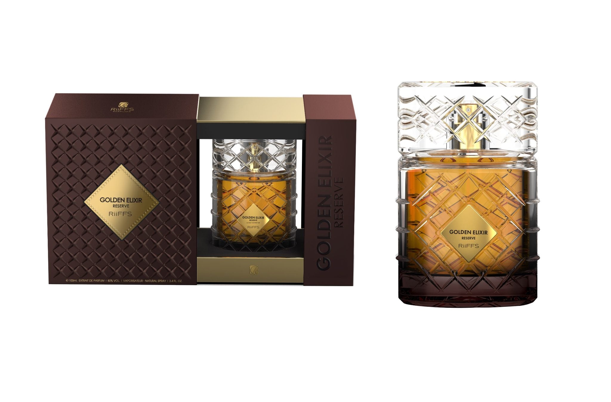 Arabian Perfume - Golden Elixir Reserve – RiiFFS Extrait de Parfum 100 ml Unisex Arabian Perfume - Golden Elixir Reserve – RiiFFS Extrait de Parfum 100 ml Unisex