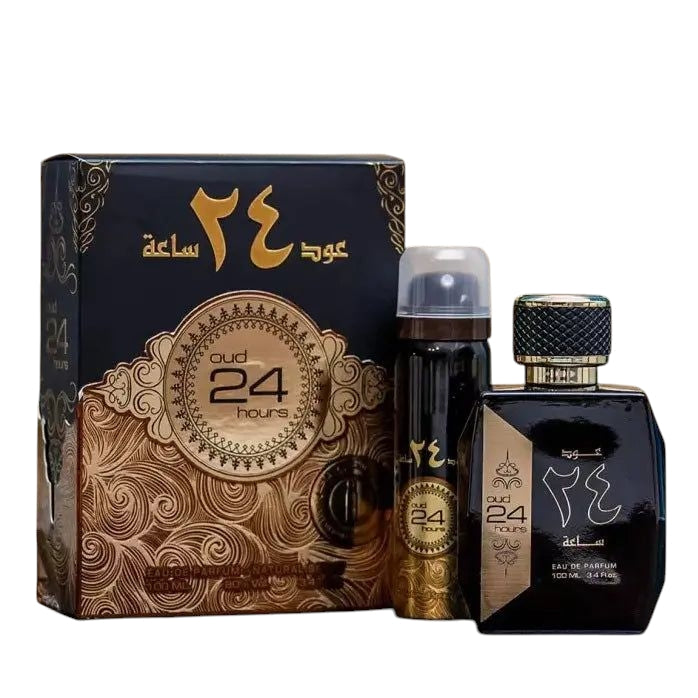 Arabian Perfume - Oud 24 Hours 100 ml Eau De Parfum – Ard Al Zaafaran | Long-Lasting Amber-Oud Unise